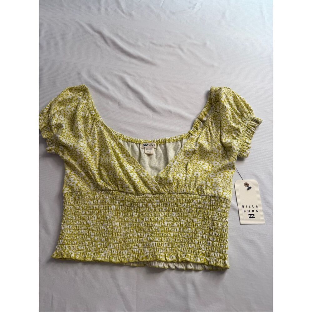 NWT Billabong Spring Air Floral Crop Top Size Large New